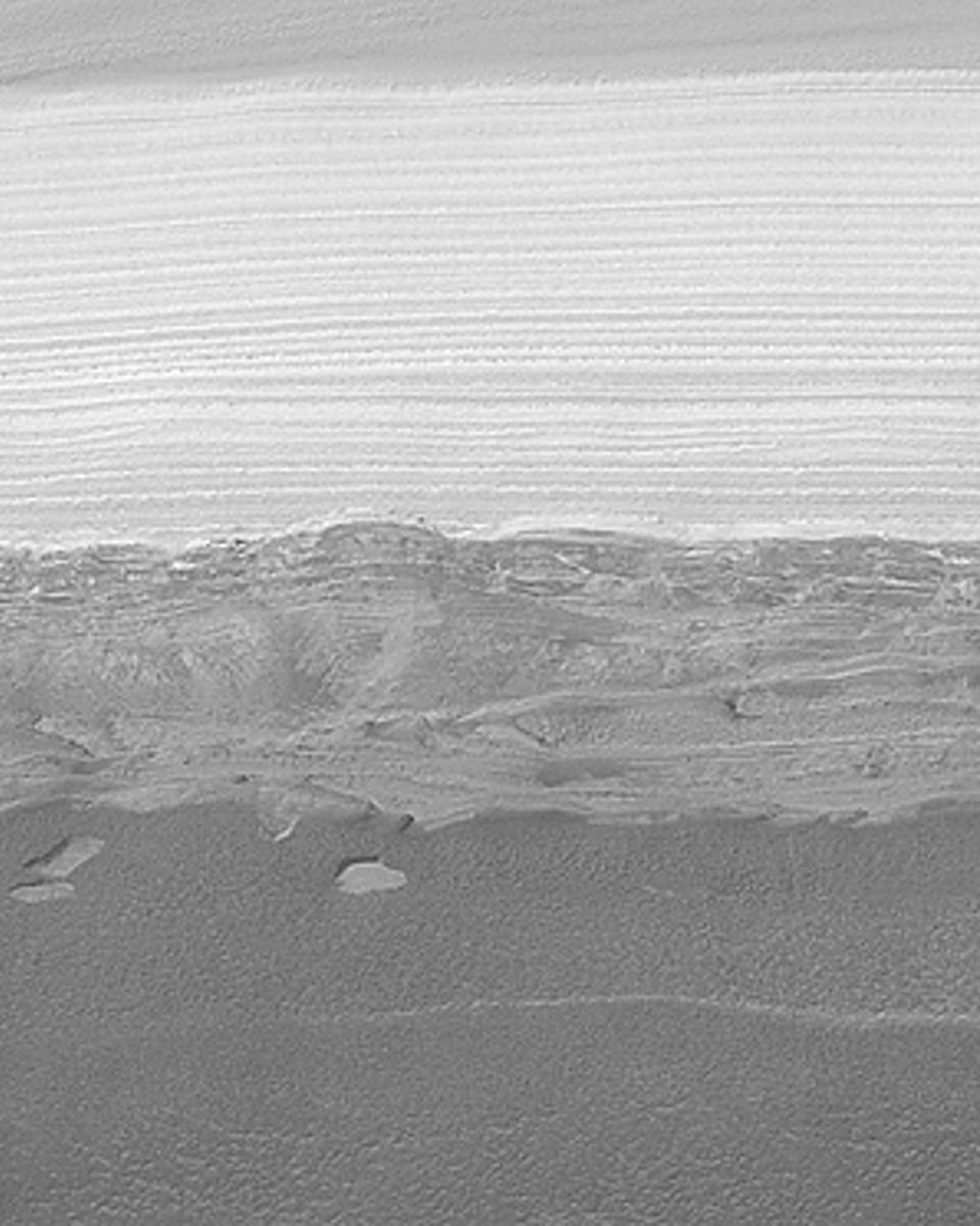 Water-Ice Imaged in Martian Polar Cap