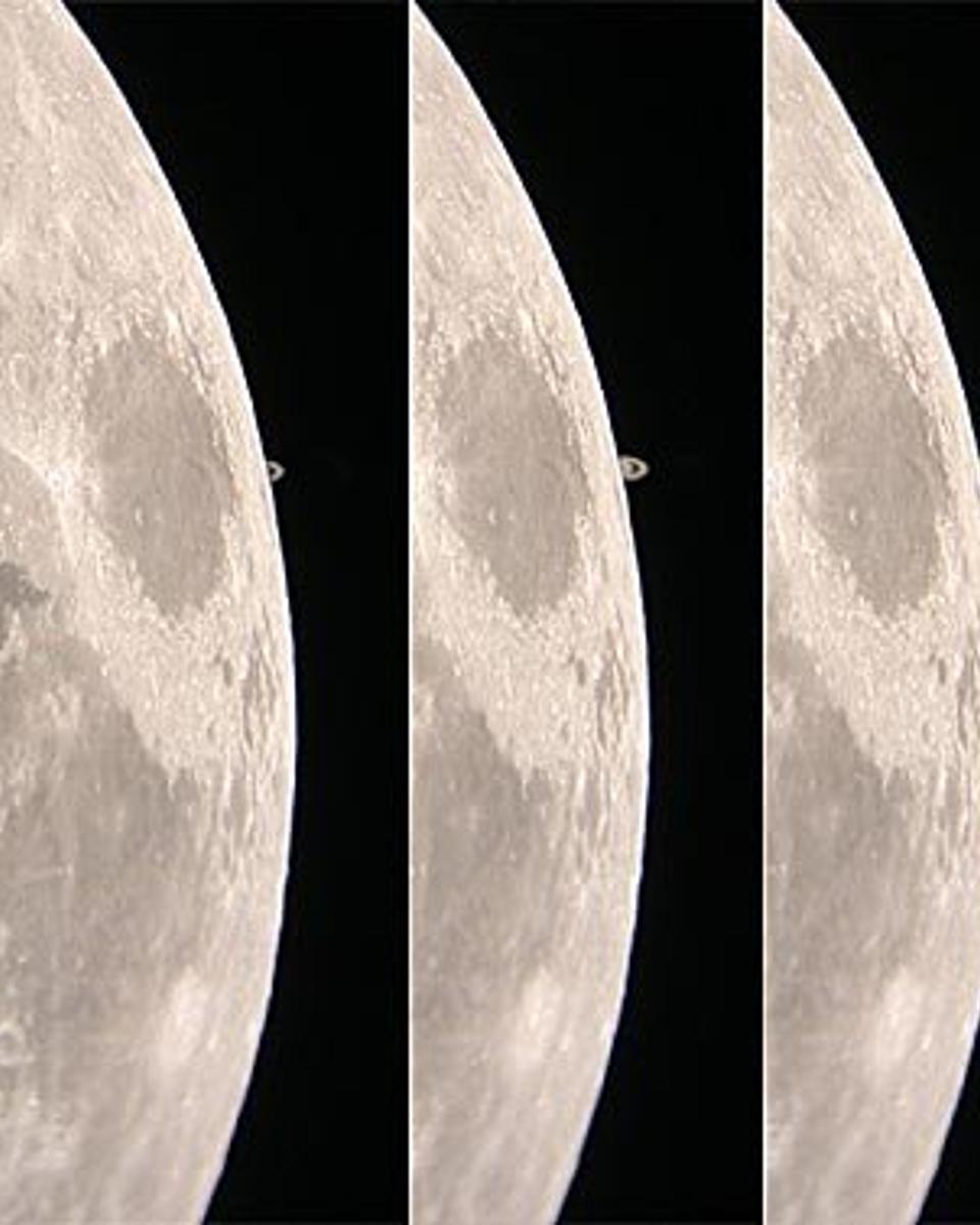 Saturn at the Lunar Limb