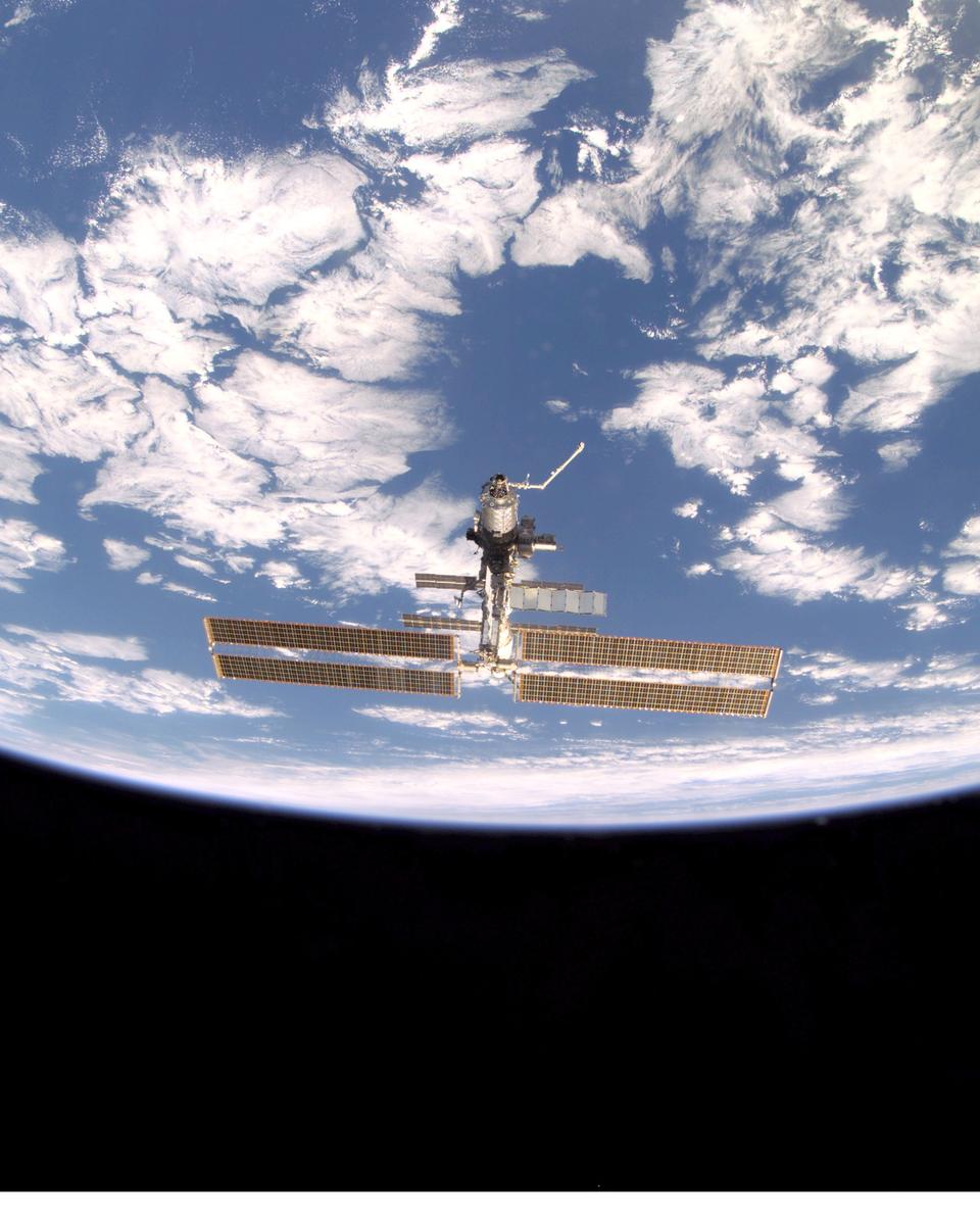 International Space Station Over Earth