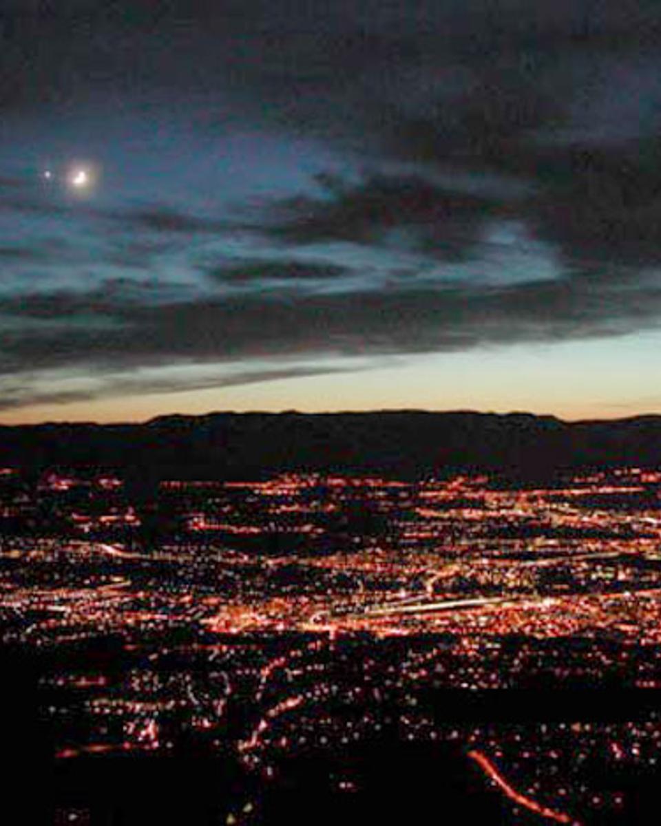 The Moon & Venus Over Geneva