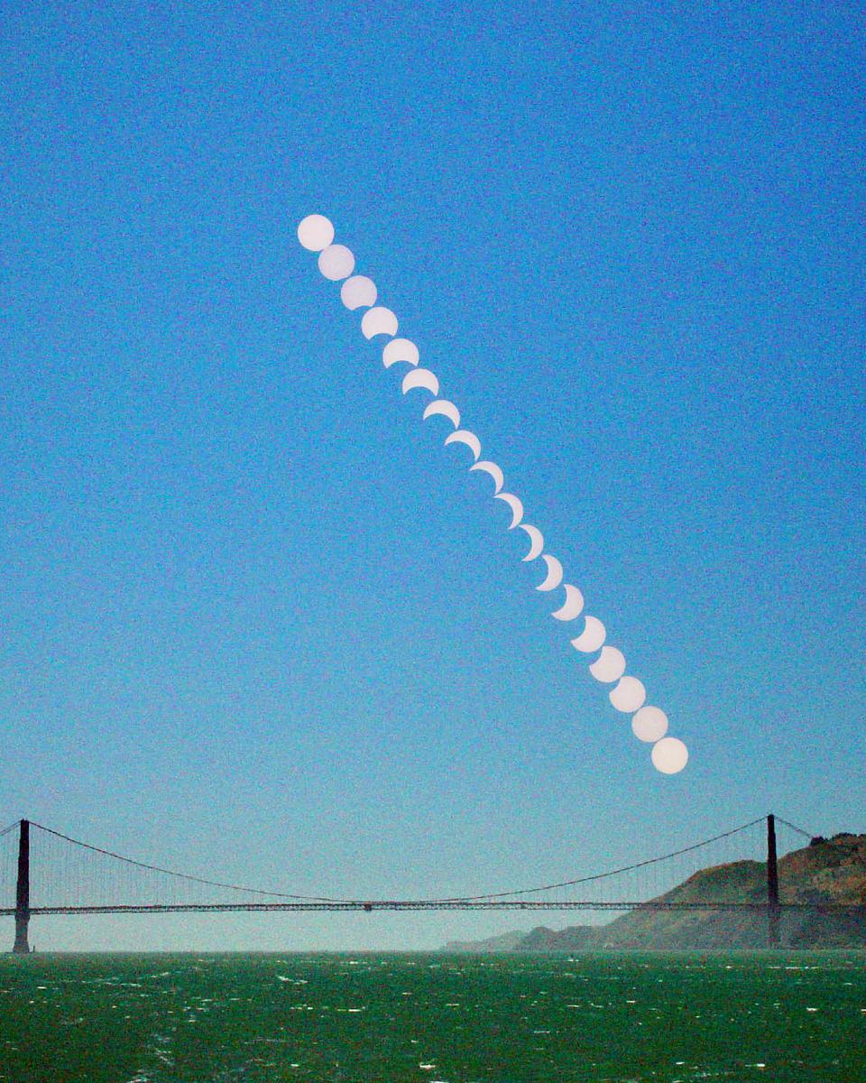A Partial Eclipse Over the Golden Gate Bridge