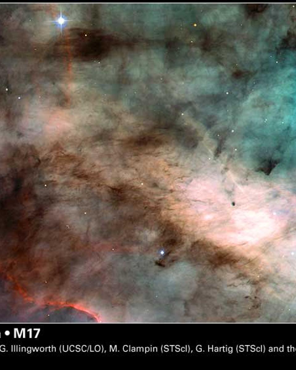 In the Center of the Omega Nebula