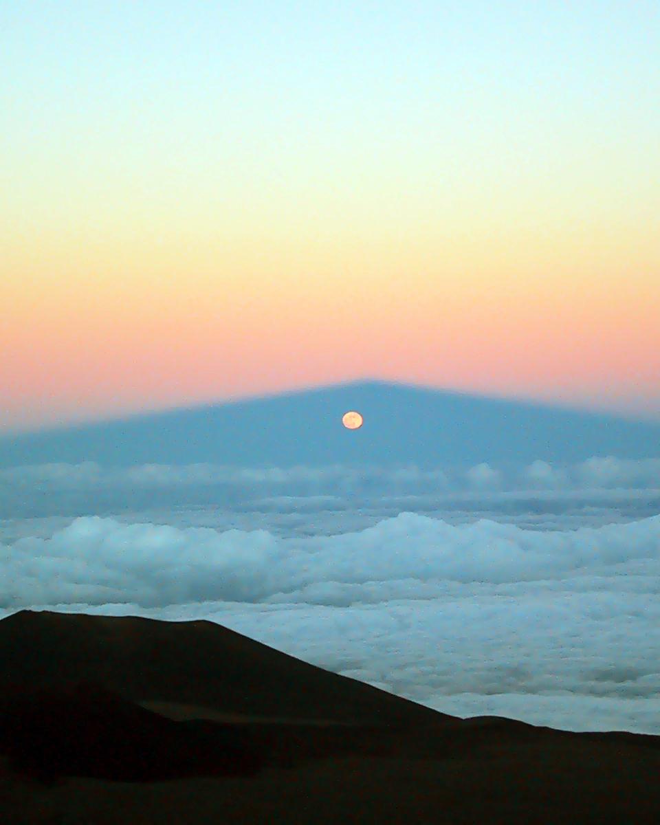 Moonrise Through Mauna Kea's Shadow