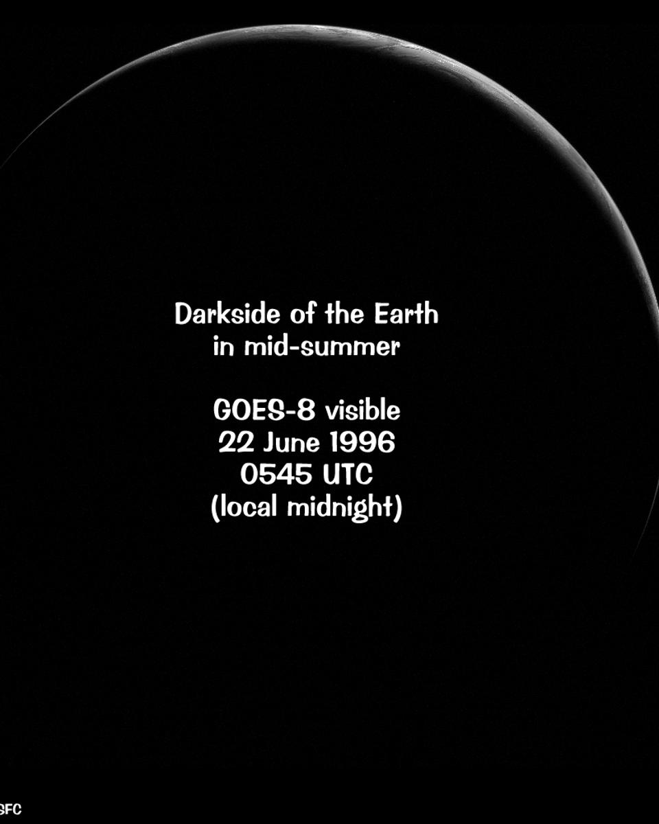 A Crescent Earth at Midnight
