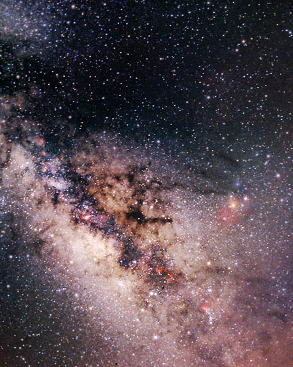 The Milky Way Behind an Eclipsed Moon