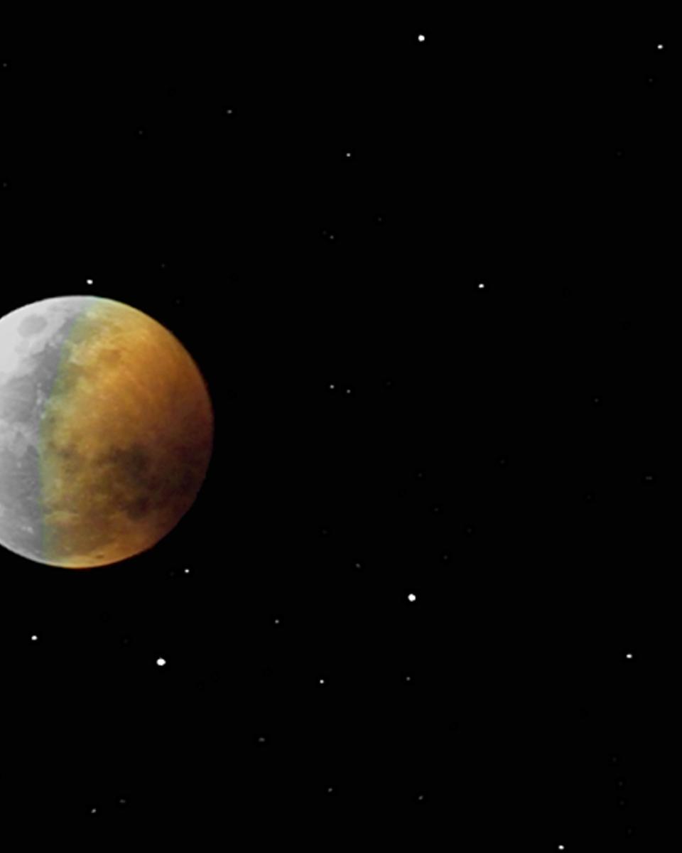 Eclipsed Moon and Stars