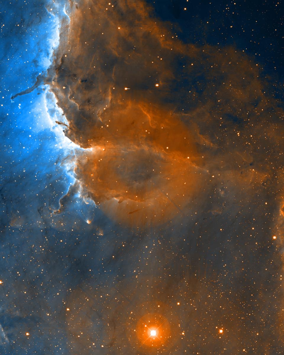 Pelican Nebula Ionization Front