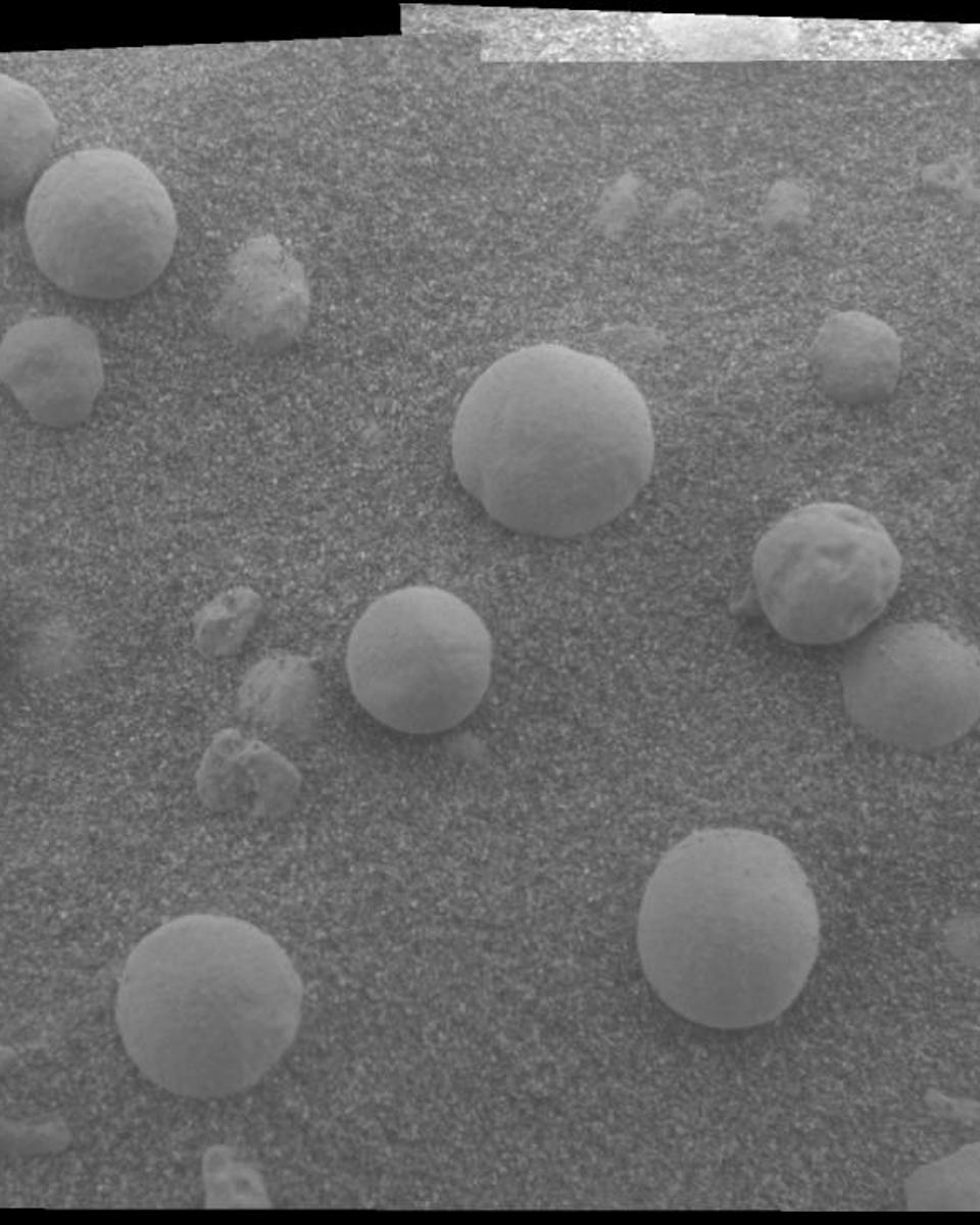 A Patch of Spherules on Mars