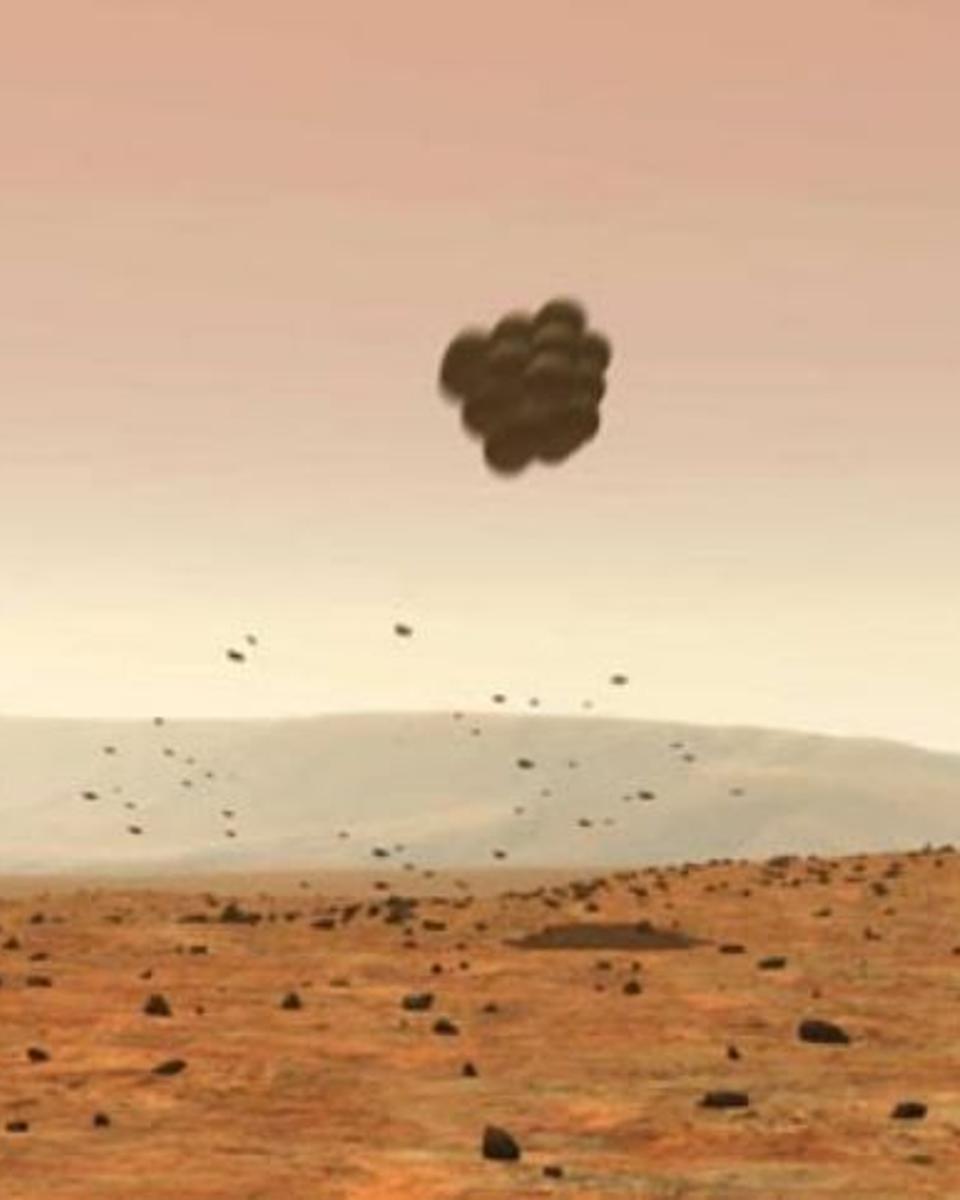 Spirit Rover Bounces Down on Mars