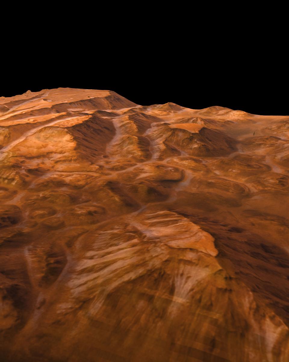 Valles Marineris Perspective from Mars Express