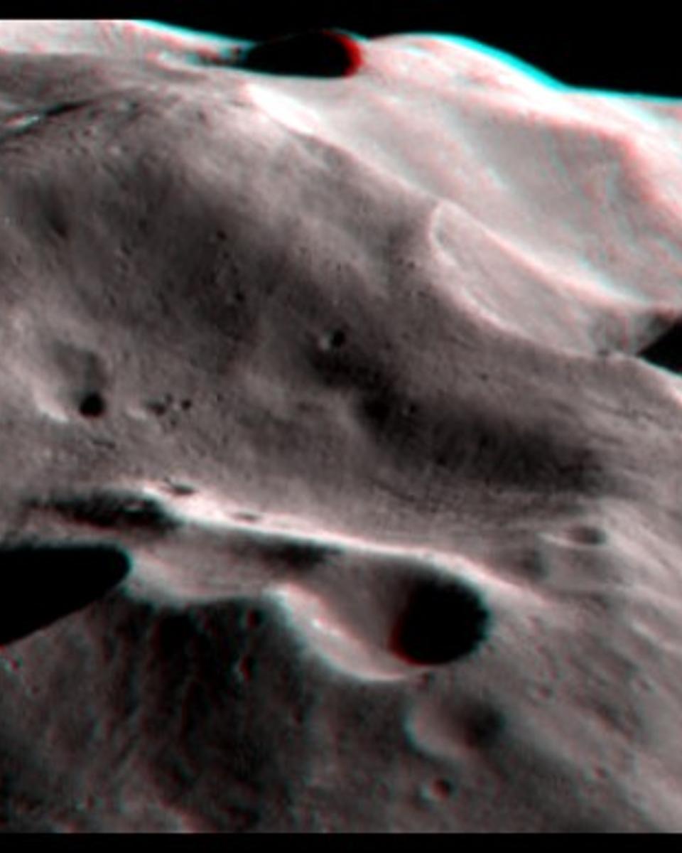Phoebe Craters in Stereo