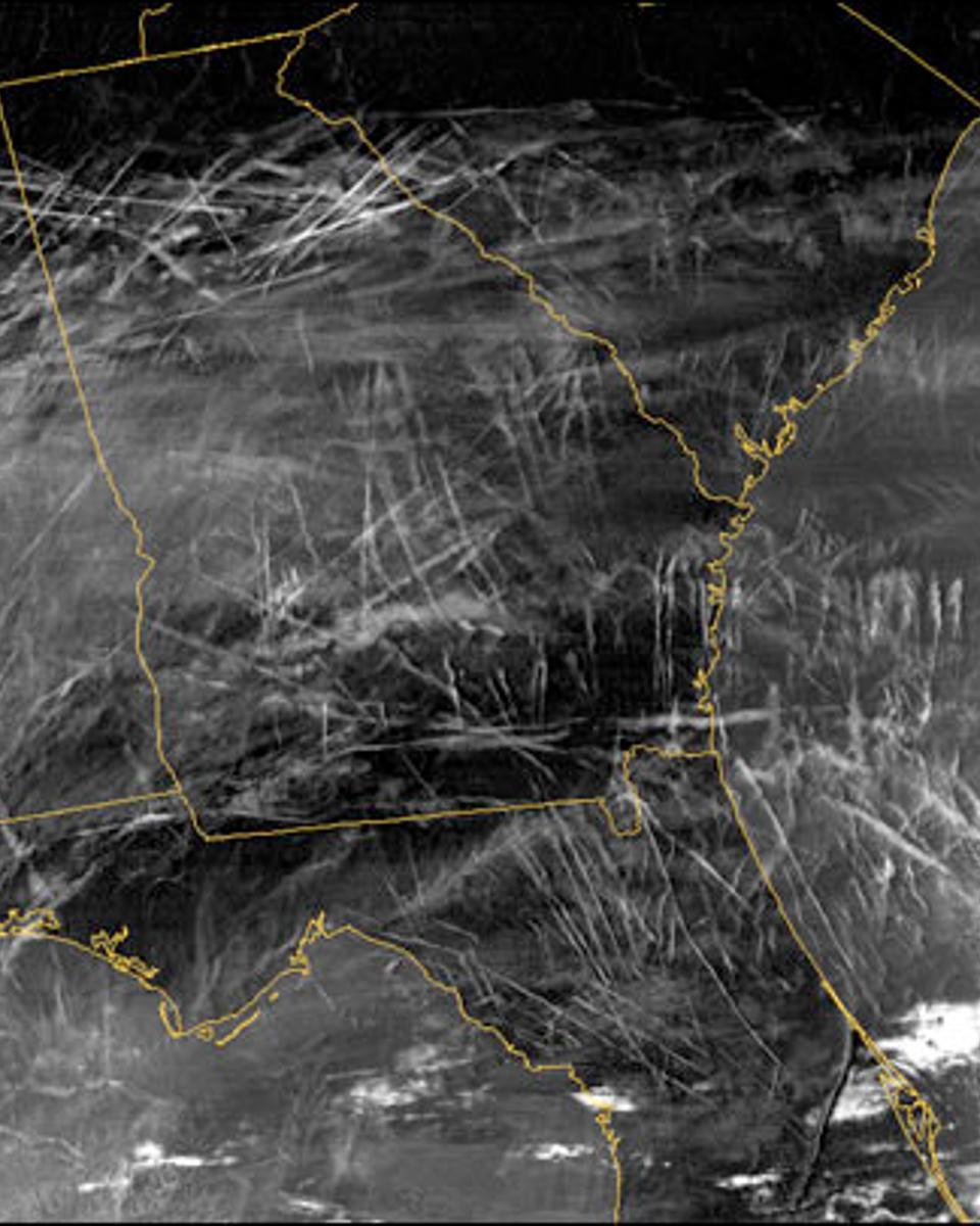 Contrail Clutter over Georgia
