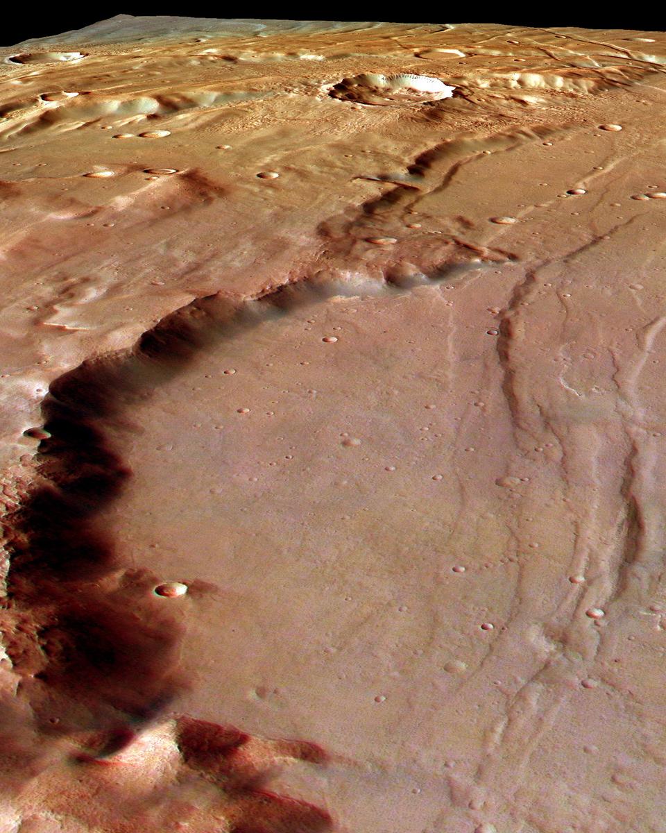 Crater Wall on Solis Planum