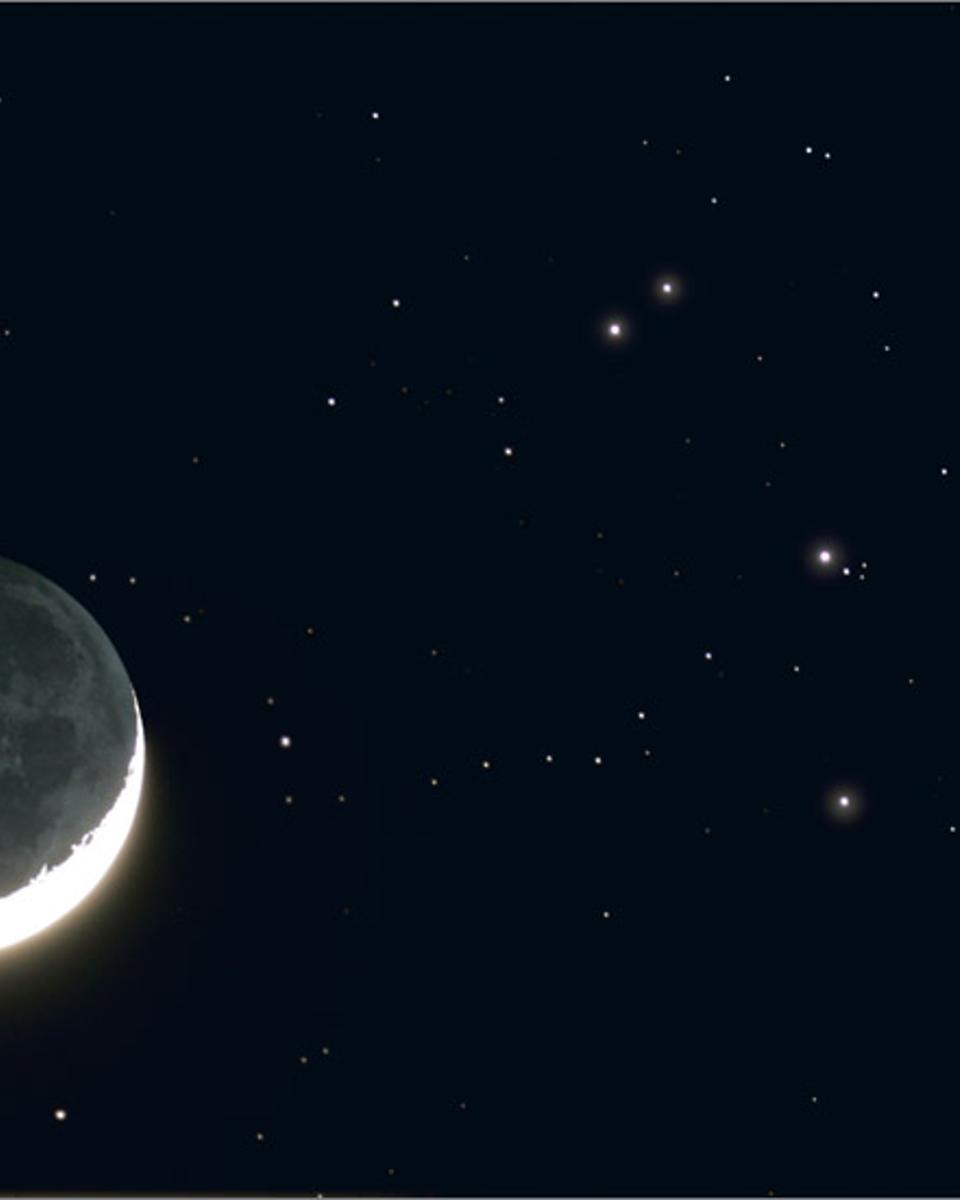 April's Moon and the Pleiades