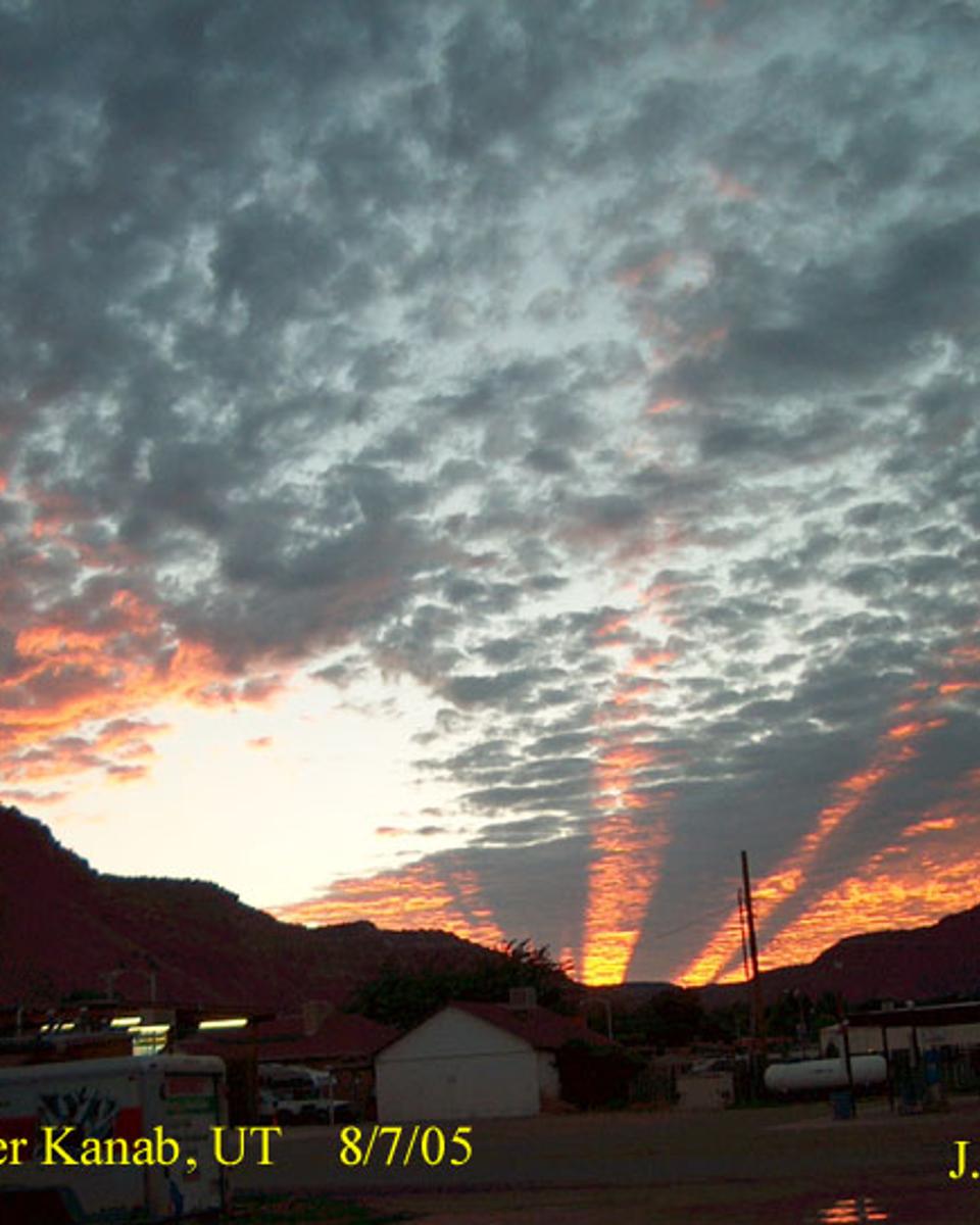 Crepuscular Rays Over Utah