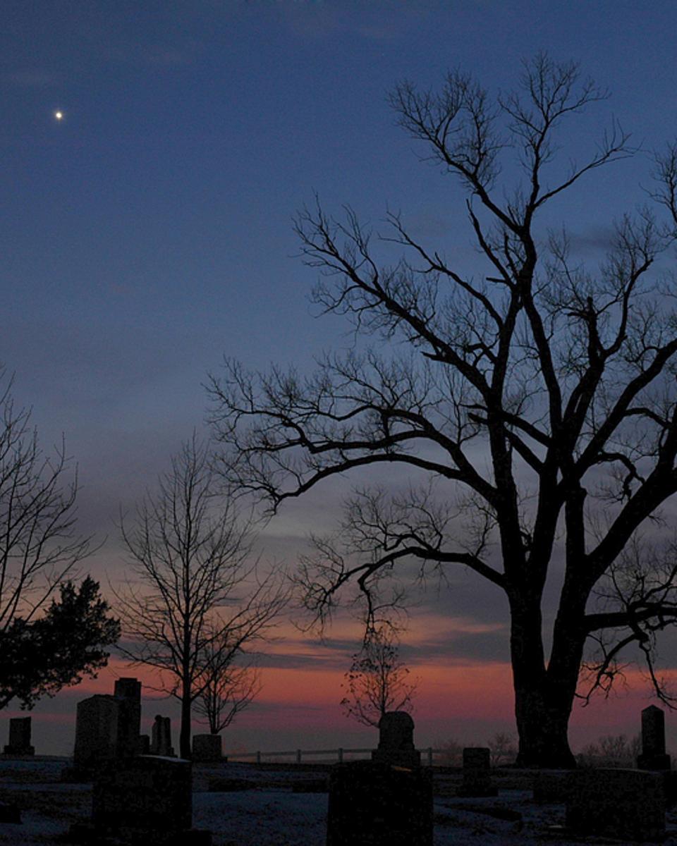 December Moon Meets Evening Star