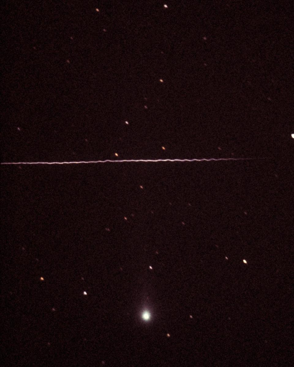 A Twisted Meteor Train