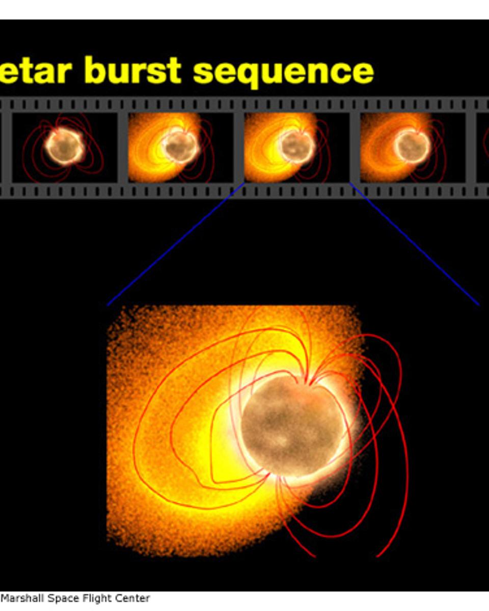 Galactic Magnetar Throws Giant Flare