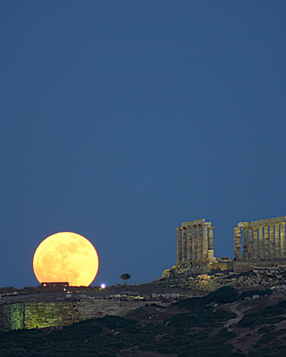 Moonrise, Cape Sounion, Greece