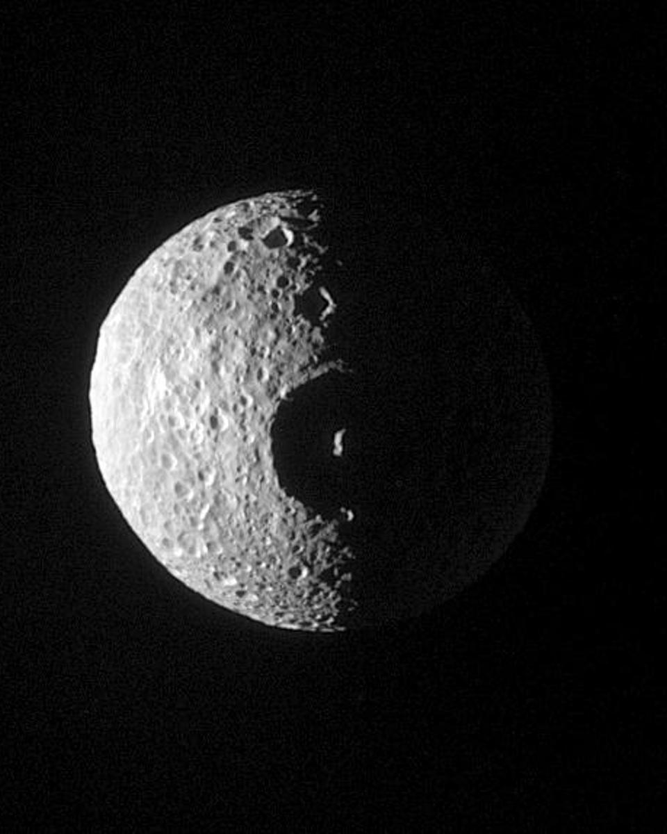 Crater on Mimas