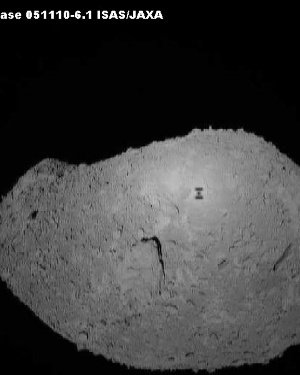 A Robot's Shadow on Asteroid Itokawa