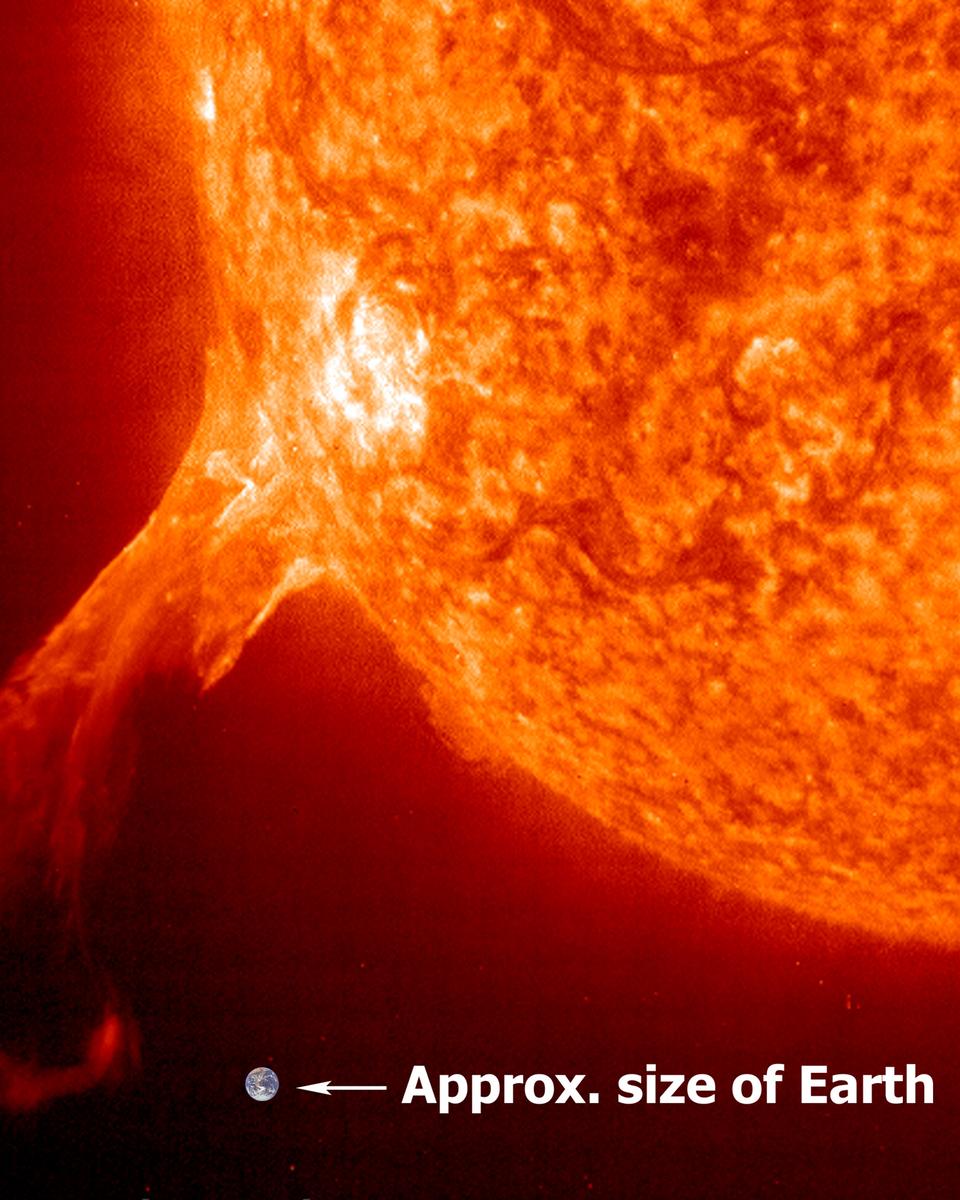 An Erupting Solar Prominence from SOHO