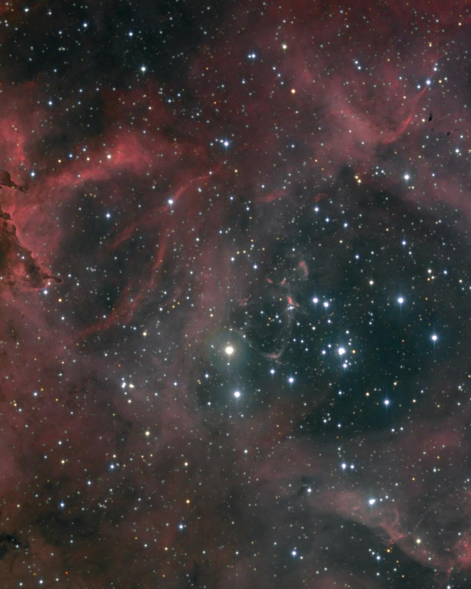 Dust and Light in the Rosette Nebula