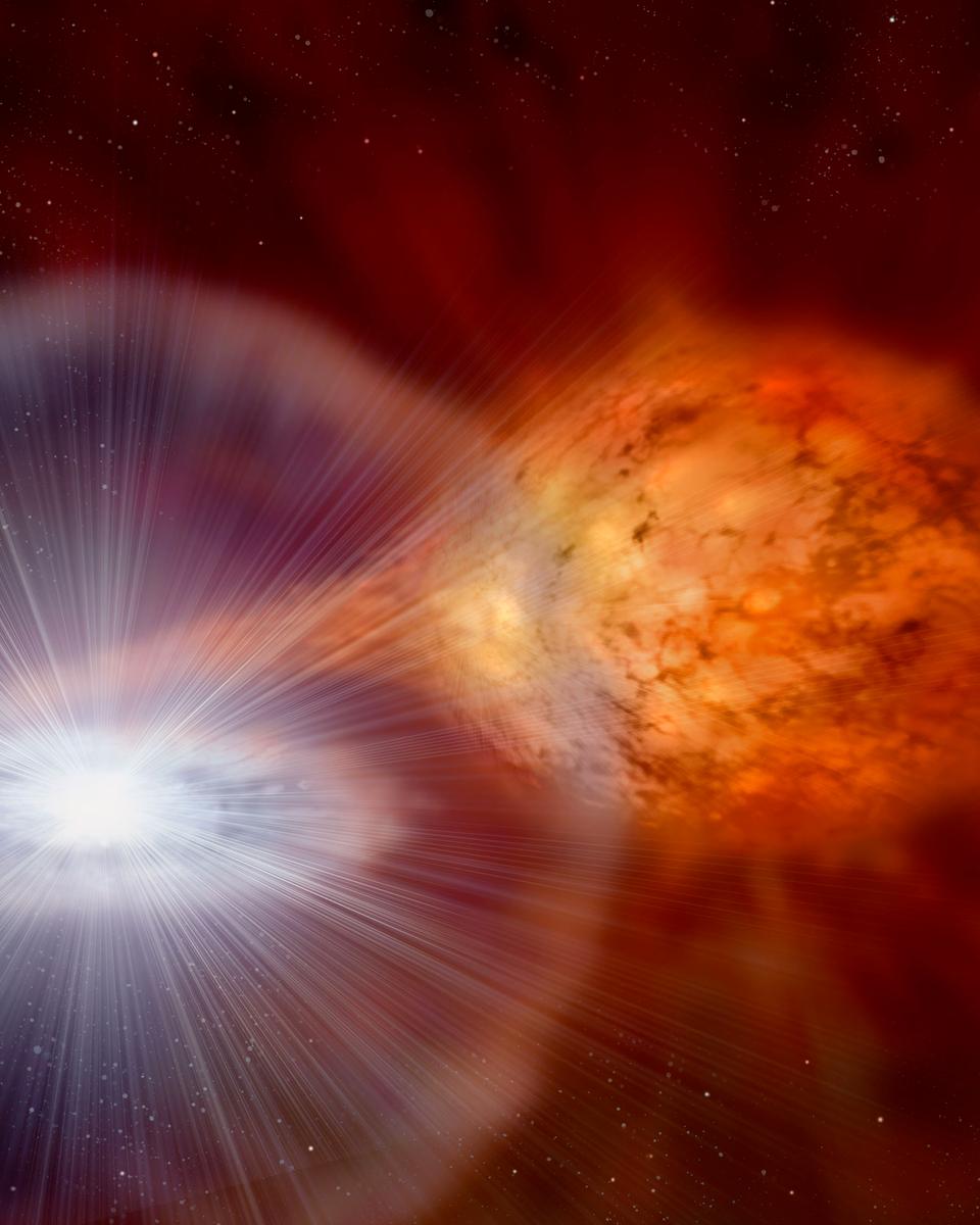 Explosions from White Dwarf Star RS Oph