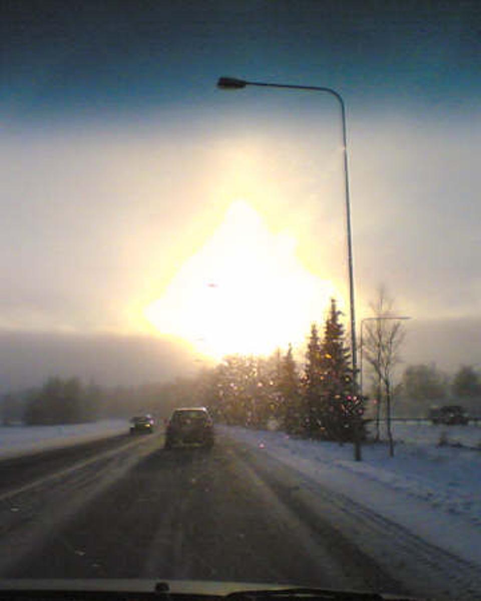 Driving Toward a Sun Halo