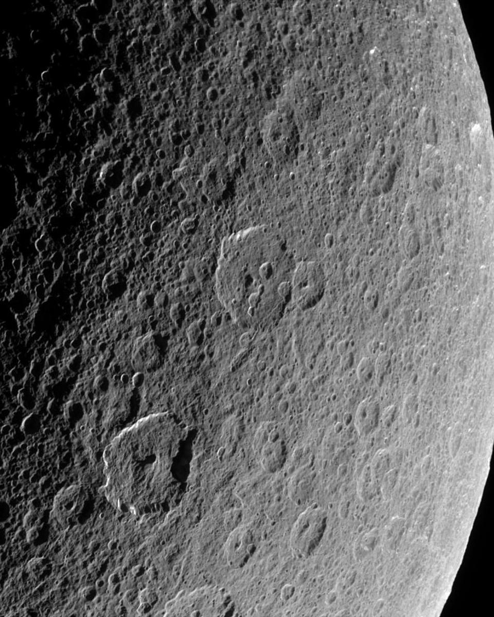 Ancient Craters on Saturn's Rhea