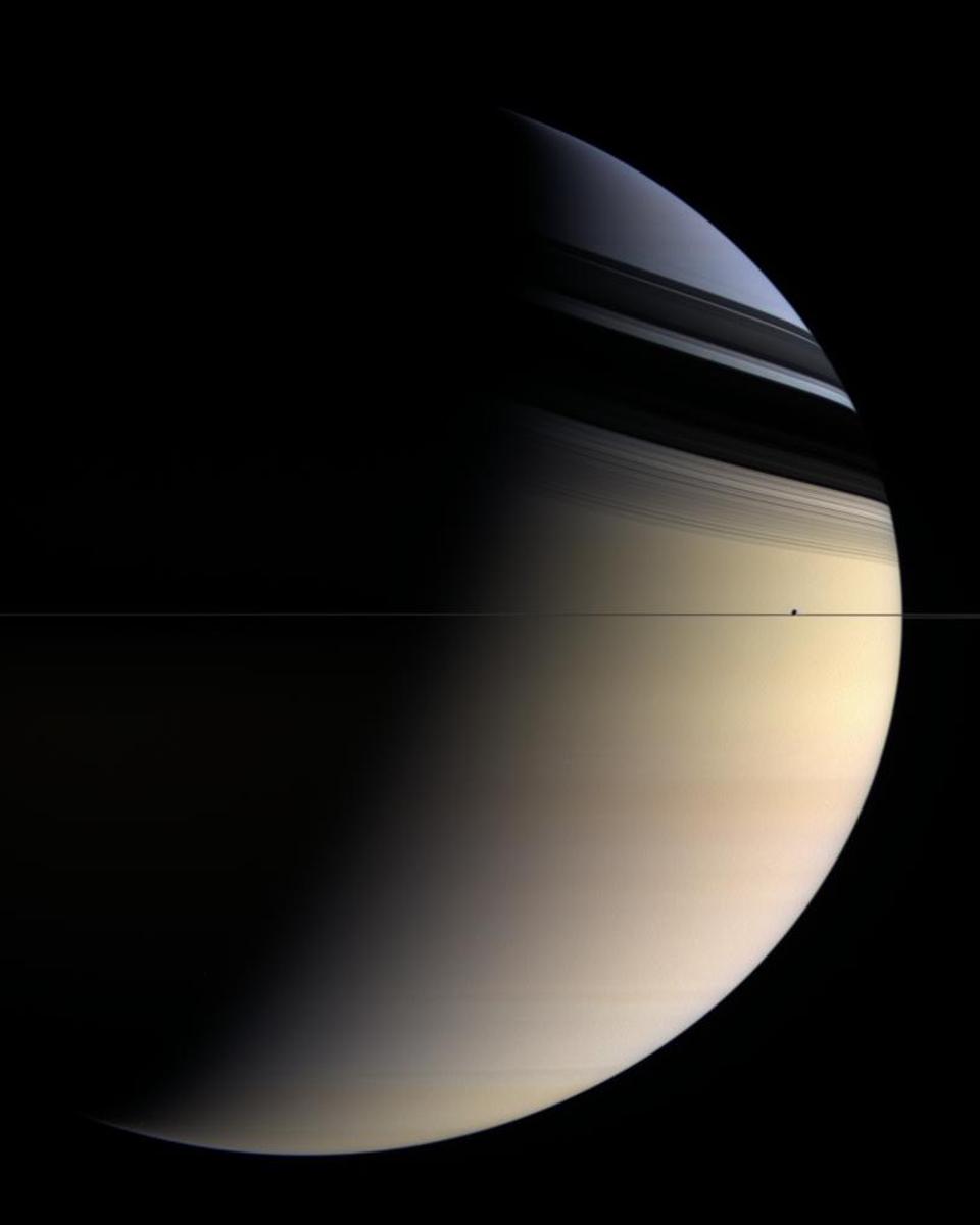 Saturn in Blue and Gold