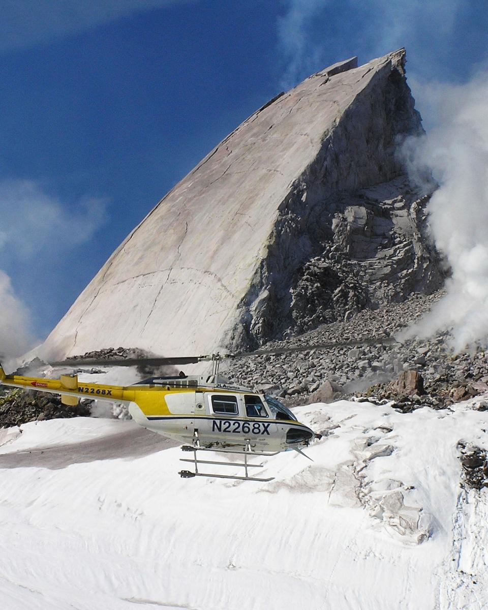 Rock Slab Growing at Mt. St. Helens Volcano