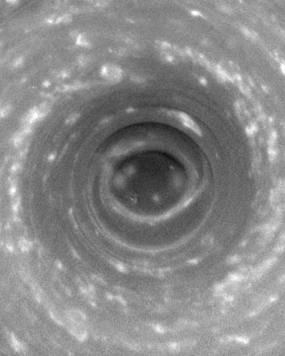 A Hurricane Over the South Pole of Saturn