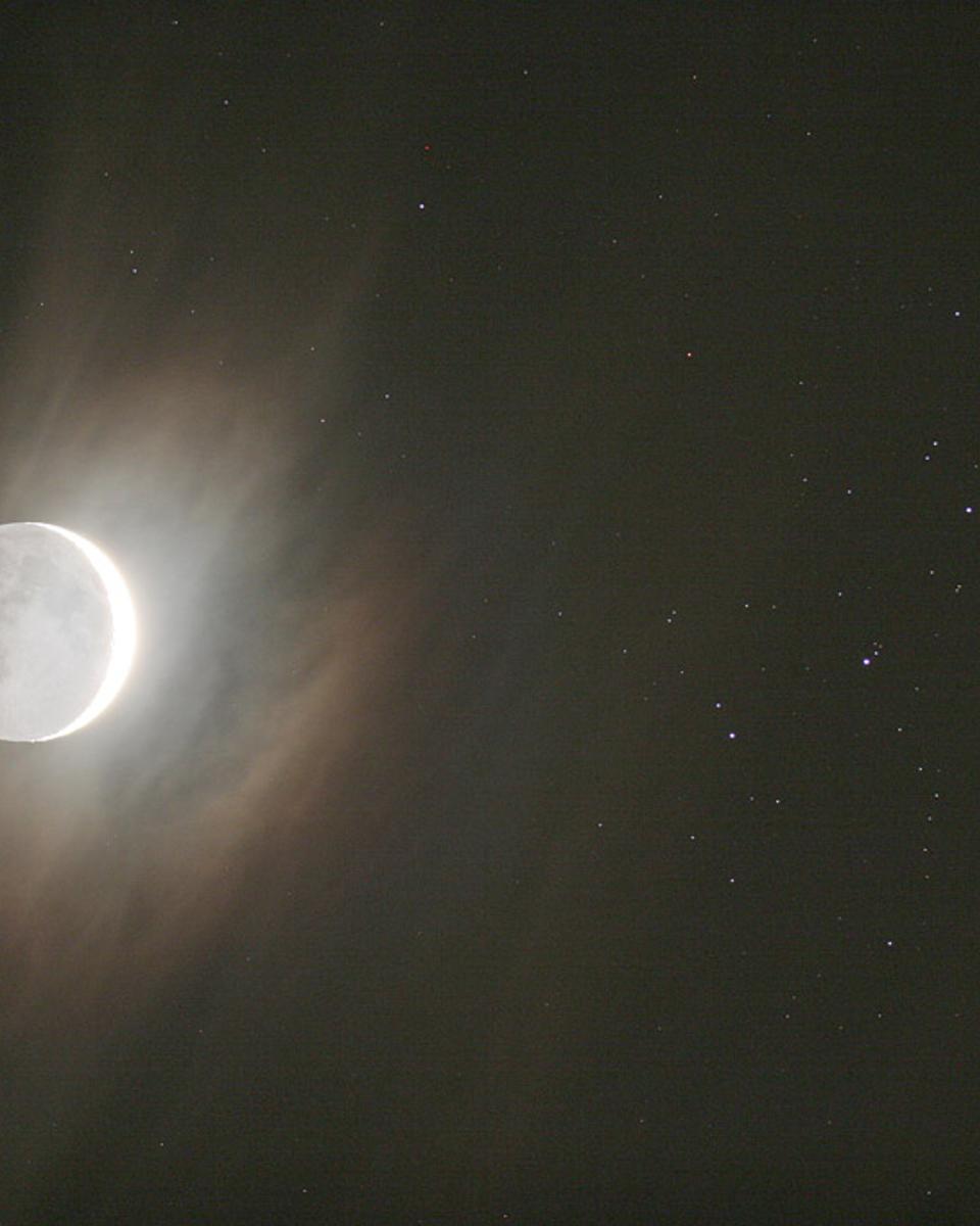Young Moon and Sister Stars