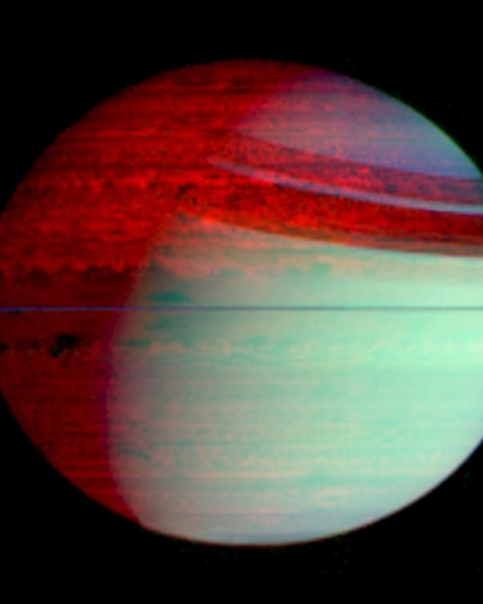 Saturn's Infrared Glow