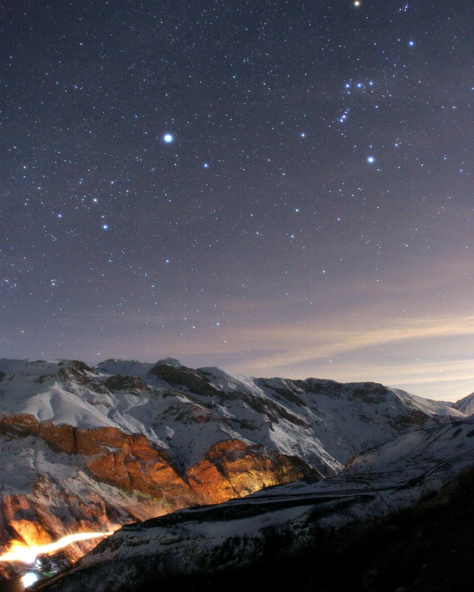 Alborz Mountains in Moonlight
