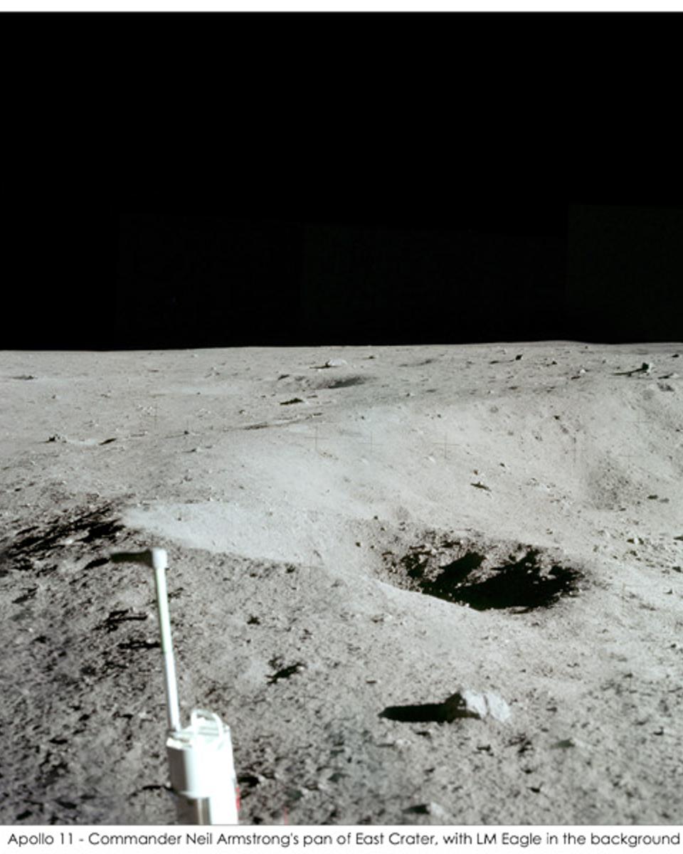 Apollo 11: East Crater Panorama