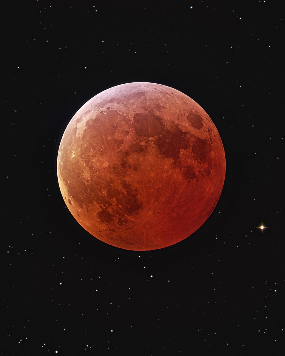 Eclipsed Moon and Stars