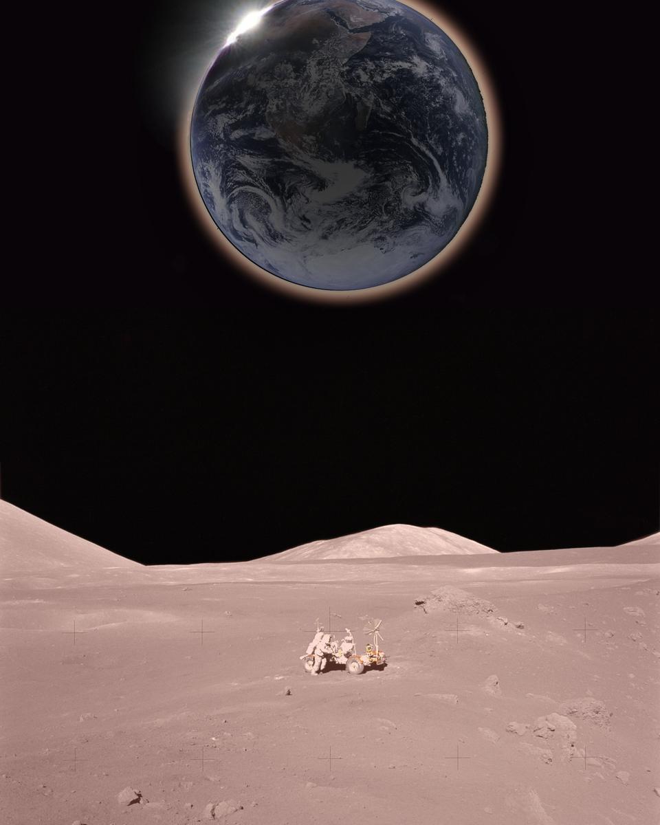 Solar Eclipse from the Moon