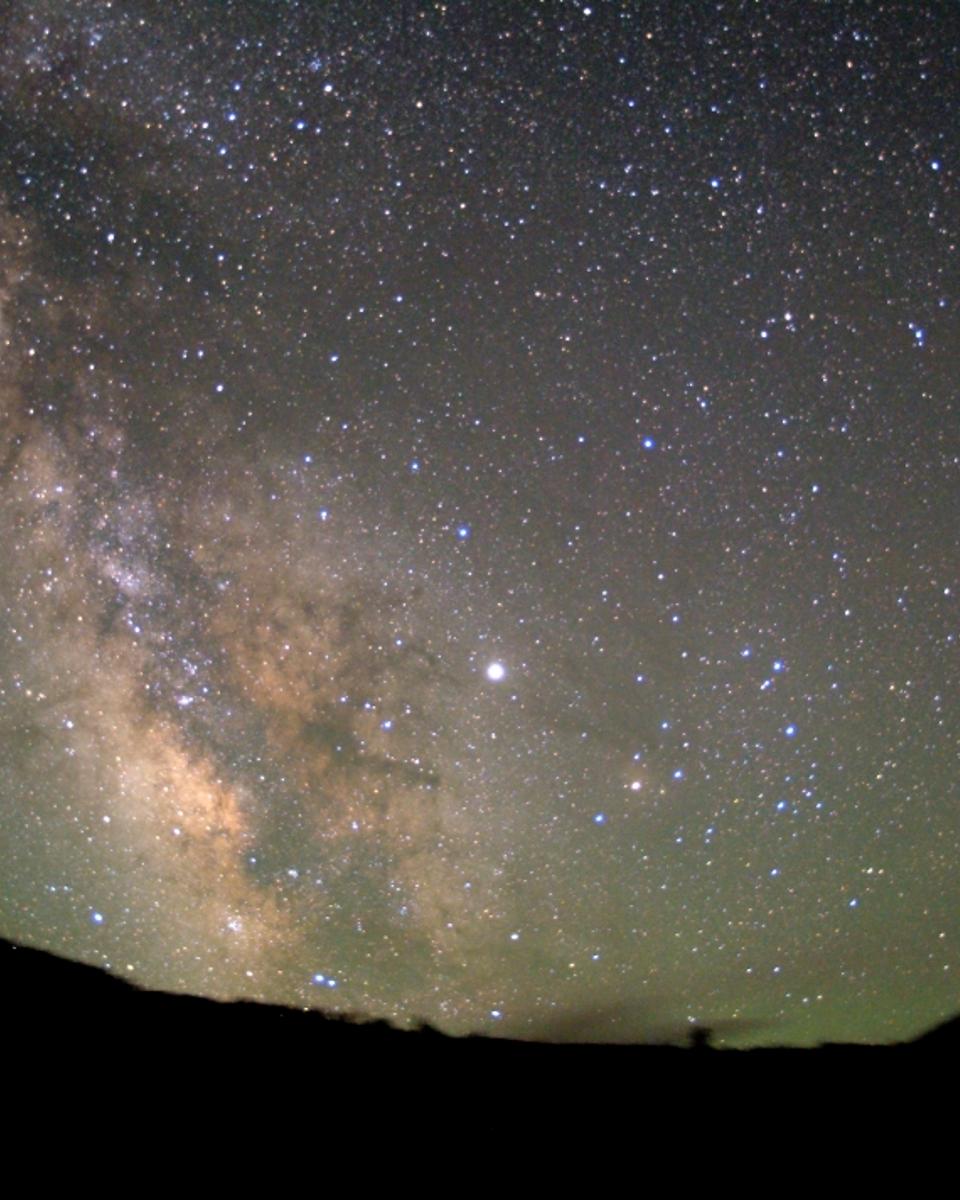 Jupiter, Vesta, and the Milky Way