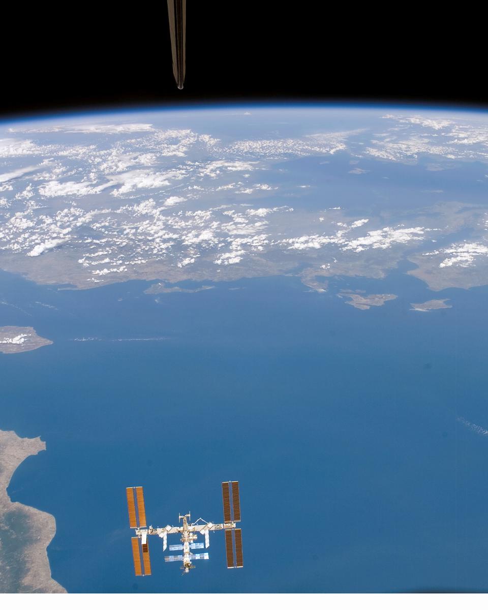 Space Station Over the Ionian Sea