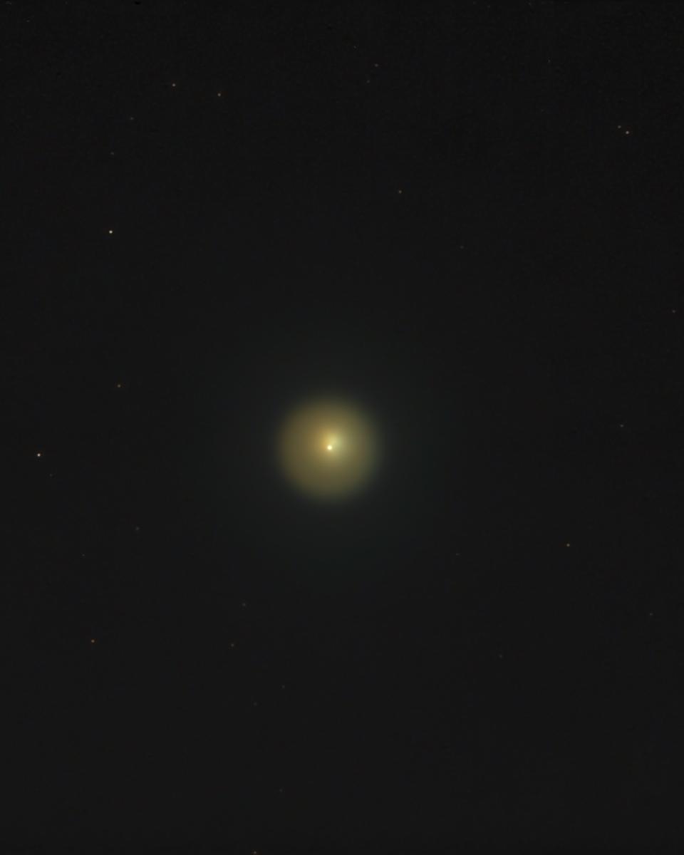 A Telescopic View of Erupting Comet Holmes