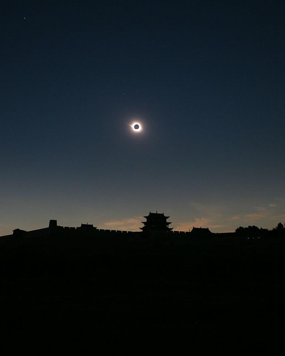 Eclipse over the Great Wall