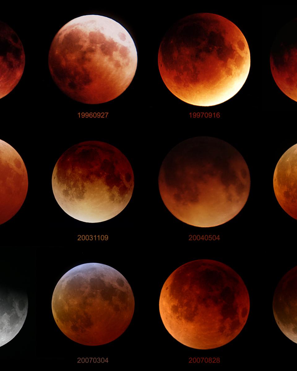 Twelve Lunar Eclipses