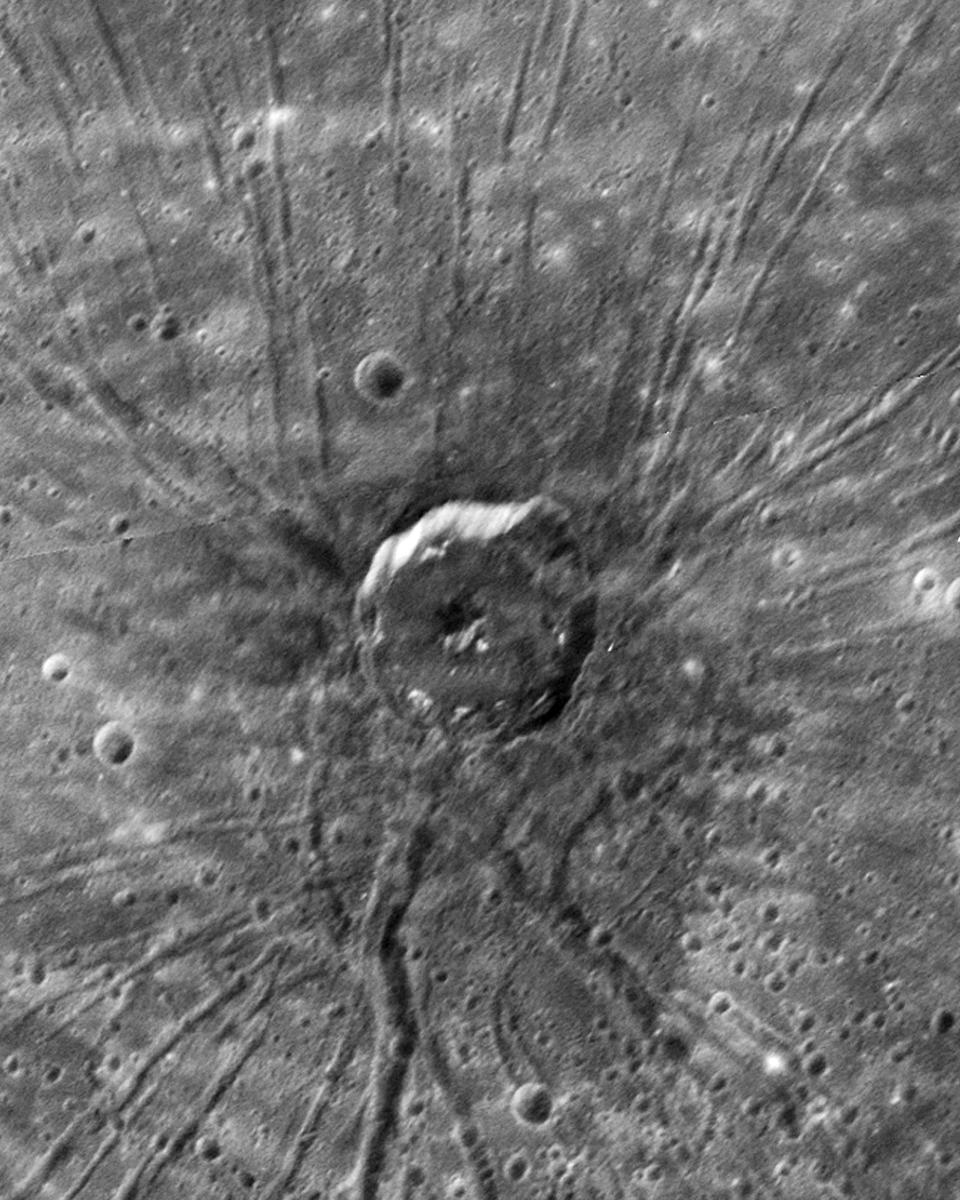 A Spider Shaped Crater on Mercury