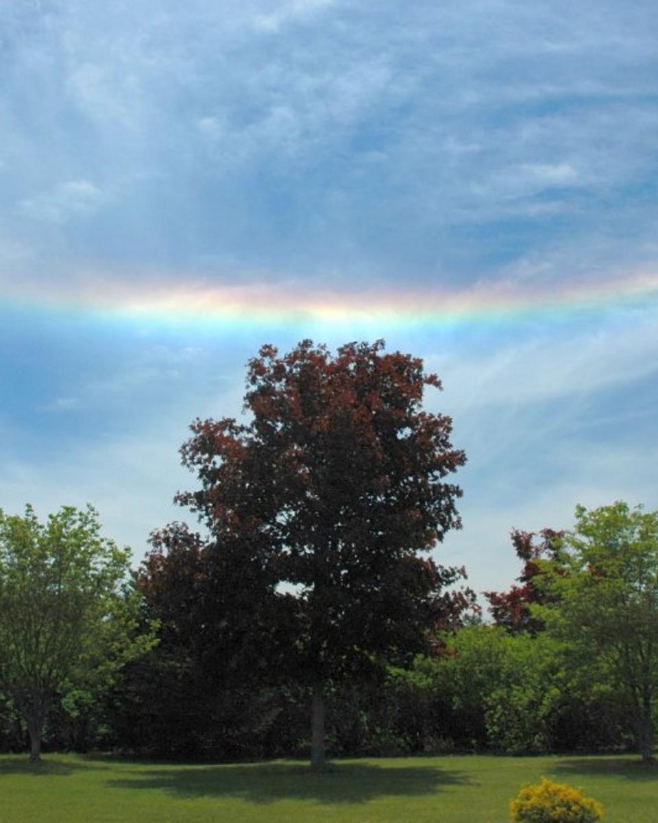 A Fire Rainbow Over New Jersey