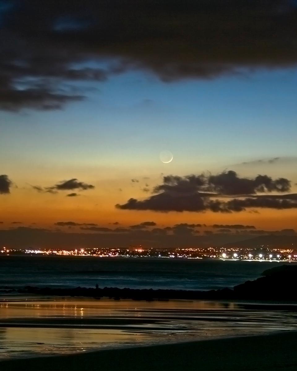 June's Young Crescent Moon