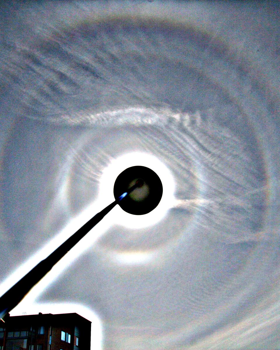Pyramid Ice Crystal Halos Over Finland