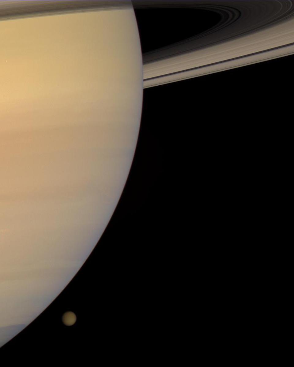 Saturn and Titan from Cassini
