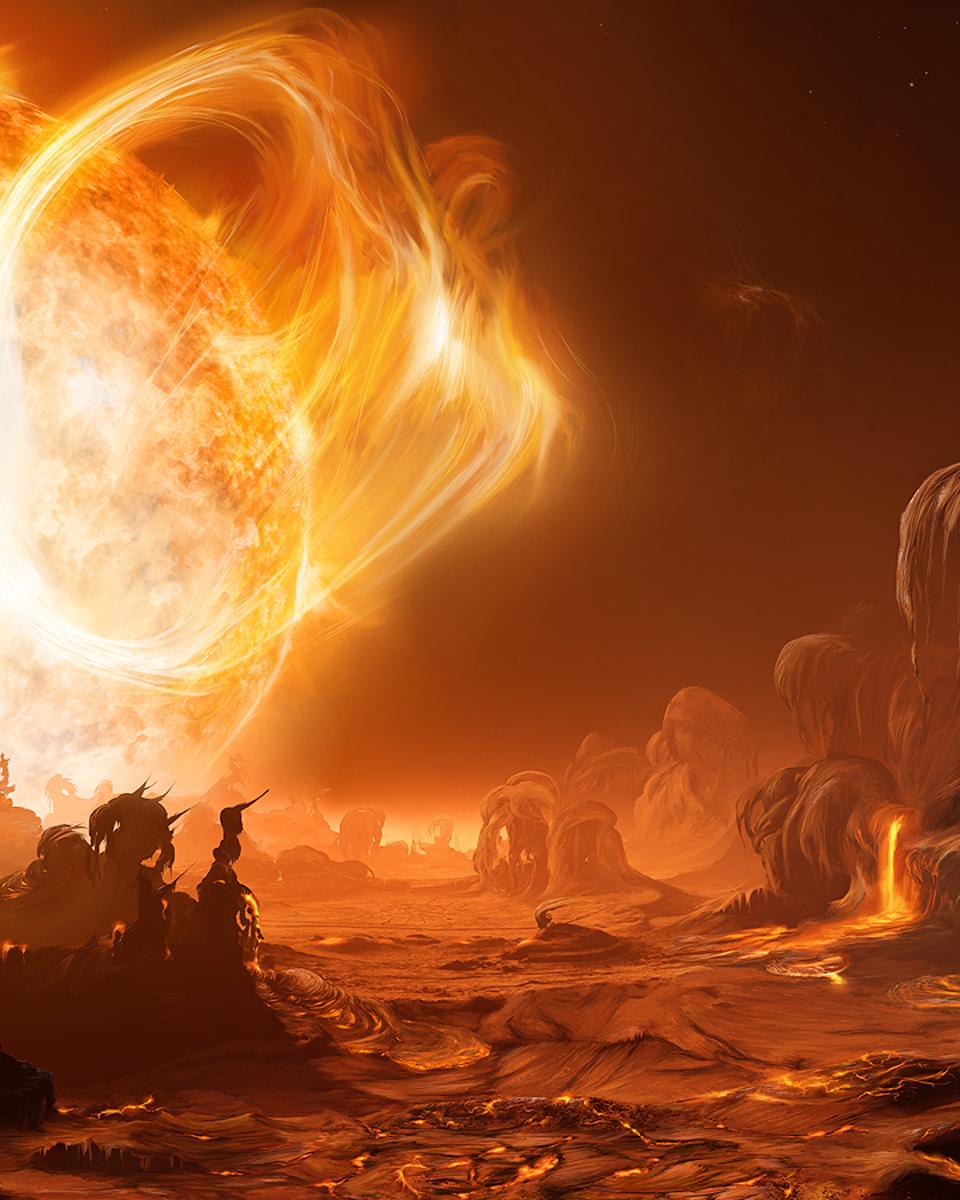 A Dangerous Sunrise on Gliese 876d